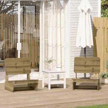 Garden Chairs 2 pcs - Durable Pine Wood | Hipomarket