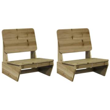 Garden Chairs 2 pcs - Durable Pine Wood | Hipomarket