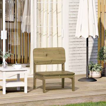 Durable Wooden Garden Chair - 60x52.5x72 cm Pine