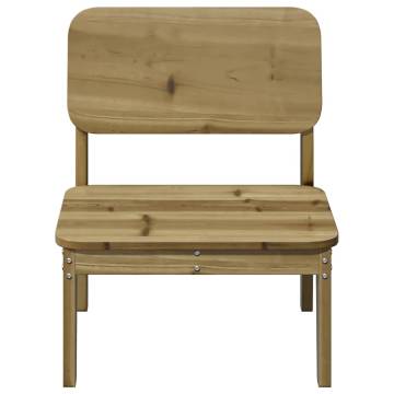 Durable Wooden Garden Chair - 60x52.5x72 cm Pine