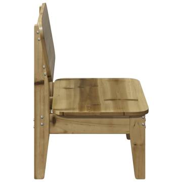 Durable Wooden Garden Chair - 60x52.5x72 cm Pine