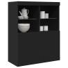  Sideboard Black 81x37x100 cm Engineered Wood Colour black Quantity in Package 1 Number of 