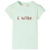 Kids' T-shirt with Cap Sleeves Soft Green 104 Colour green Size 104 (3-4y) 