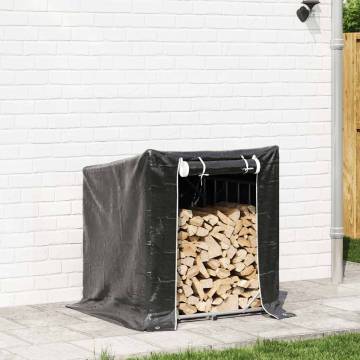 vidaxL Firewood Rack with Rain Cover - Durable & Spacious