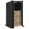 vidaxL Firewood Rack with Rain Cover 100x100x200 cm Galvanised Steel Size 100 x 100 x 200 cm 