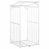 vidaxL Firewood Rack with Rain Cover - Durable Galvanised Steel