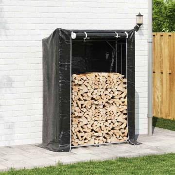 vidaxL Firewood Rack with Rain Cover - Durable & Spacious