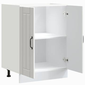 Sink Base Cabinet Lucca - High Gloss White, Engineered Wood