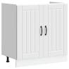  Sink Base Cabinet Lucca White Engineered Wood Colour white Quantity in Package 1 Model sink base cabinet 80 cm Number of 