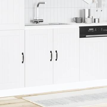 Sink Base Cabinet Lucca White Engineered Wood - Perfect Storage