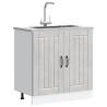 Sink Base Cabinet Lucca | Concrete Grey Engineered Wood