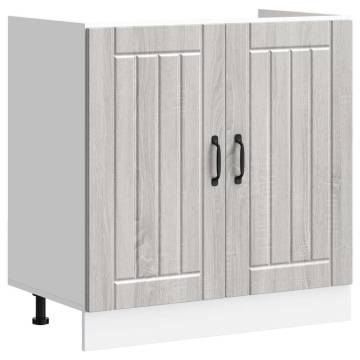 Sink Base Cabinet Lucca Grey - Durable & Spacious Storage