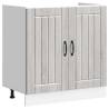  Sink Base Cabinet Lucca Grey Sonoma Engineered Wood Colour grey sonoma Quantity in Package 1 Model 1x bottom cabinet (2 doors) 80 cm Number of 