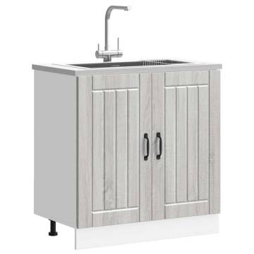 Sink Base Cabinet Lucca Grey - Durable & Spacious Storage