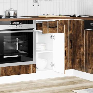 Lucca Smoked Oak Kitchen Base Cabinet - Durable & Stylish Storage