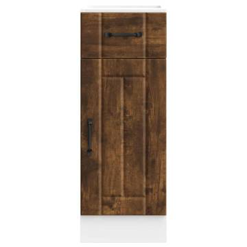 Lucca Smoked Oak Kitchen Base Cabinet - Durable & Stylish Storage