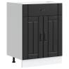 Lucca Black Kitchen Base Cabinet - Durable Storage Solution