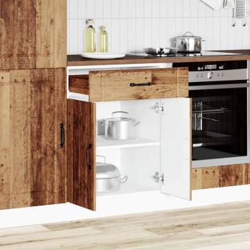 Lucca Old Wood Kitchen Base Cabinet - Stylish & Durable Storage