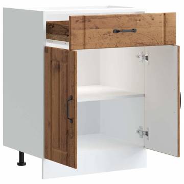 Lucca Old Wood Kitchen Base Cabinet - Stylish & Durable Storage