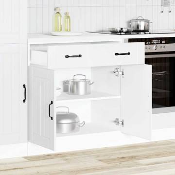 Lucca White Kitchen Base Cabinet - Stylish & Durable Storage