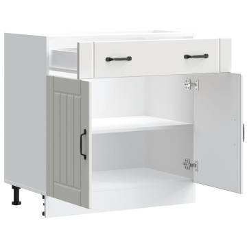 Lucca White Kitchen Base Cabinet - Stylish & Durable Storage