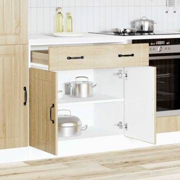 Lucca Sonoma Oak Kitchen Base Cabinet - Durable & Stylish