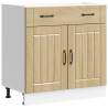 Lucca Sonoma Oak Kitchen Base Cabinet - Durable & Stylish