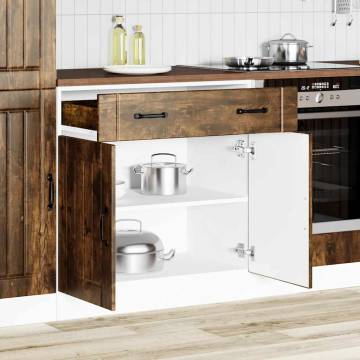 Kitchen Base Cabinet Lucca - Smoked Oak Engineered Wood