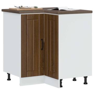 Kitchen Corner Base Cabinet Lucca - Brown Oak | Hipo Market