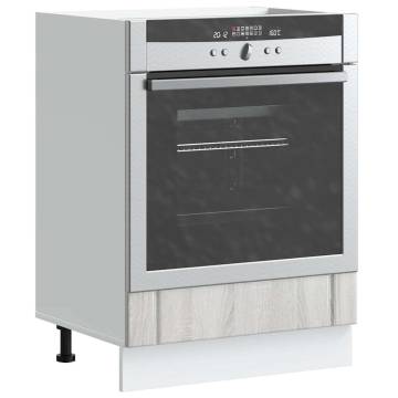 Oven Cabinet Lucca Grey Sonoma | Durable Engineered Wood