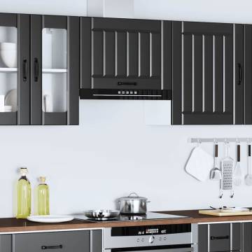 Lucca Black Engineered Wood Kitchen Wall Cabinet