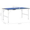 5 Feet Blue Ping Pong Table with Net - Compact & Sturdy