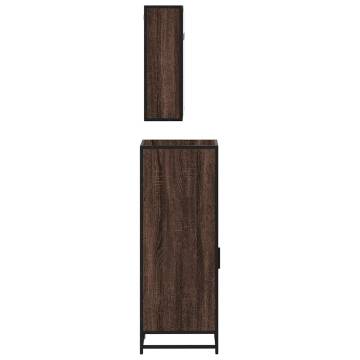 3 Piece Brown Oak Bathroom Furniture Set | Stylish & Durable