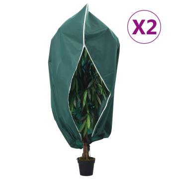 Plant Fleece Covers with Zip - 2 pcs for Winter Protection