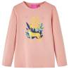 Kids' T-shirt with Long Sleeves Light Pink 140 Colour light pink Size 140 (9-10y) 