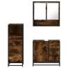 3 Piece Bathroom Furniture Set - Smoked Oak Stylish Design