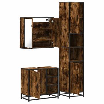 4 Piece Smoked Oak Bathroom Furniture Set | Stylish & Durable