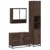 4 Piece Bathroom Furniture Set - Brown Oak Engineered Wood