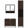 4 Piece Bathroom Furniture Set - Brown Oak Engineered Wood