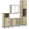 4 Piece Bathroom Furniture Set - Sonoma Oak - Hipomarket