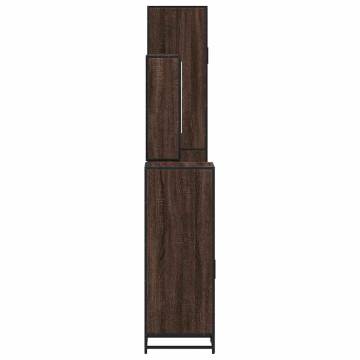 4 Piece Bathroom Furniture Set - Brown Oak Engineered Wood