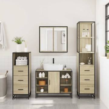 4 Piece Sonoma Oak Bathroom Furniture Set | Stylish & Durable