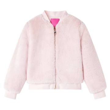 Kids' Faux Fur Jacket Soft Pink - Size 140 | HipoMarket