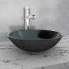 Basin Tempered Glass 42 cm Black Basin colour black Tap no tap 