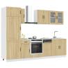 8 Piece Kitchen Cabinet Set - Kalmar Sonoma Oak | Hipo Market