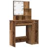 Trendy LED Dressing Table Set in Old Wood - HipoMarket