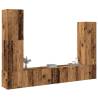  4 Piece TV Cabinet Set Wall-mounted Old Wood Engineered Wood Colour old wood Quantity in Package 4 Width 100 cm 