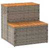  Hot Tub Step Grey 50x50x50.5 cm Poly Rattan and Solid Acacia Colour grey Size 50 x 50 x 50.5 cm Quantity in Package 1 