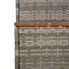 Durable Hot Tub Step - Grey Poly Rattan & Acacia 50x50x50.5 cm