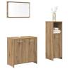  3 Piece Bathroom Furniture Set Artisan Oak Engineered Wood Colour artisan oak Number of 3 